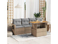 Beige Woven Resin Wicker Outdoor Furniture Set - dlz1766580781886