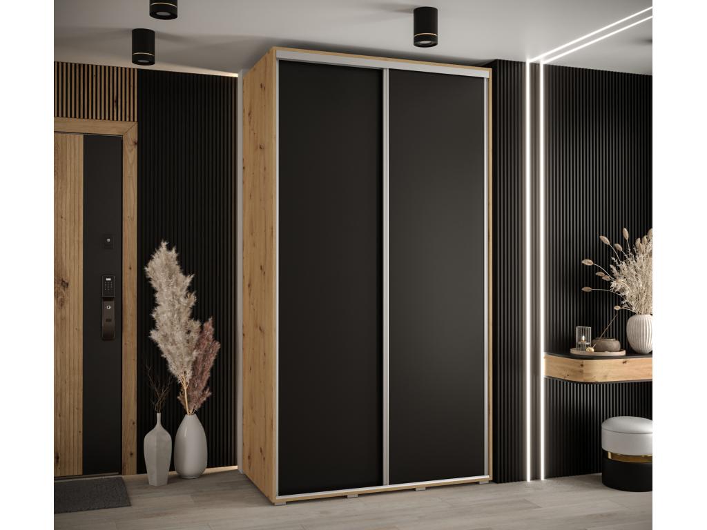 Black Wardrobe, 130 x 45 x 235.2 cm