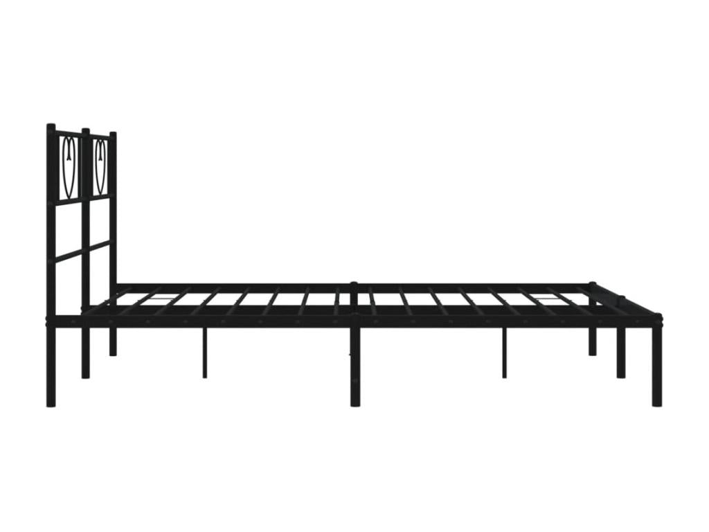 Black Metal Bed Frame, 150 x 200 cm