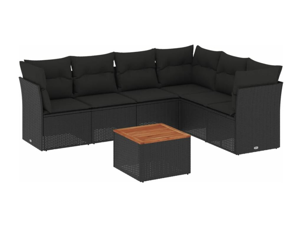 Black Woven Resin Wicker Outdoor Furniture Set - dlz1766580859678