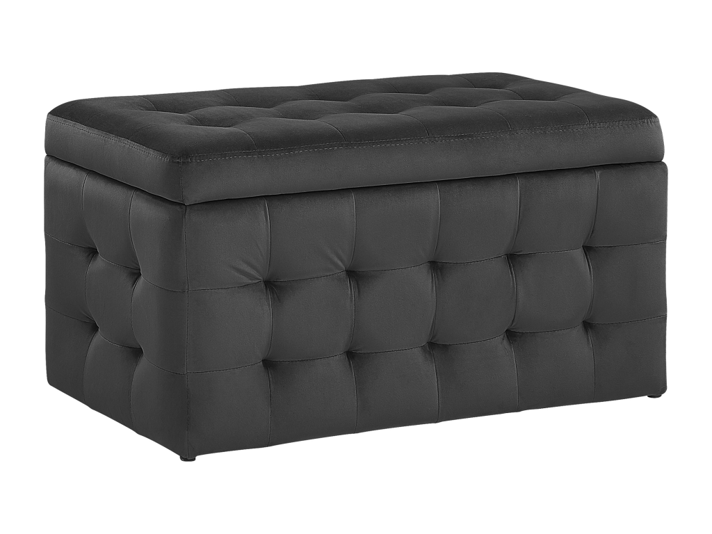 Black Velvet Ottoman