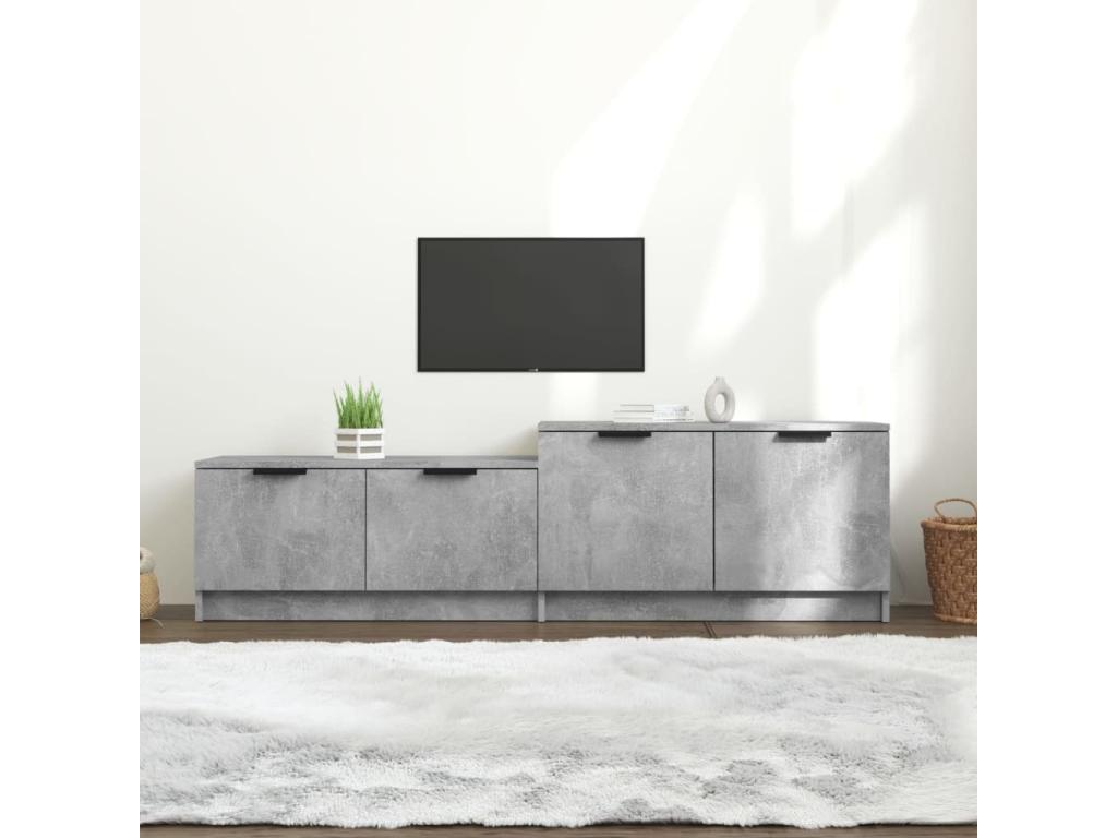 Gray Engineered Wood TV Stand, 158.5 x 36 x 45 cm