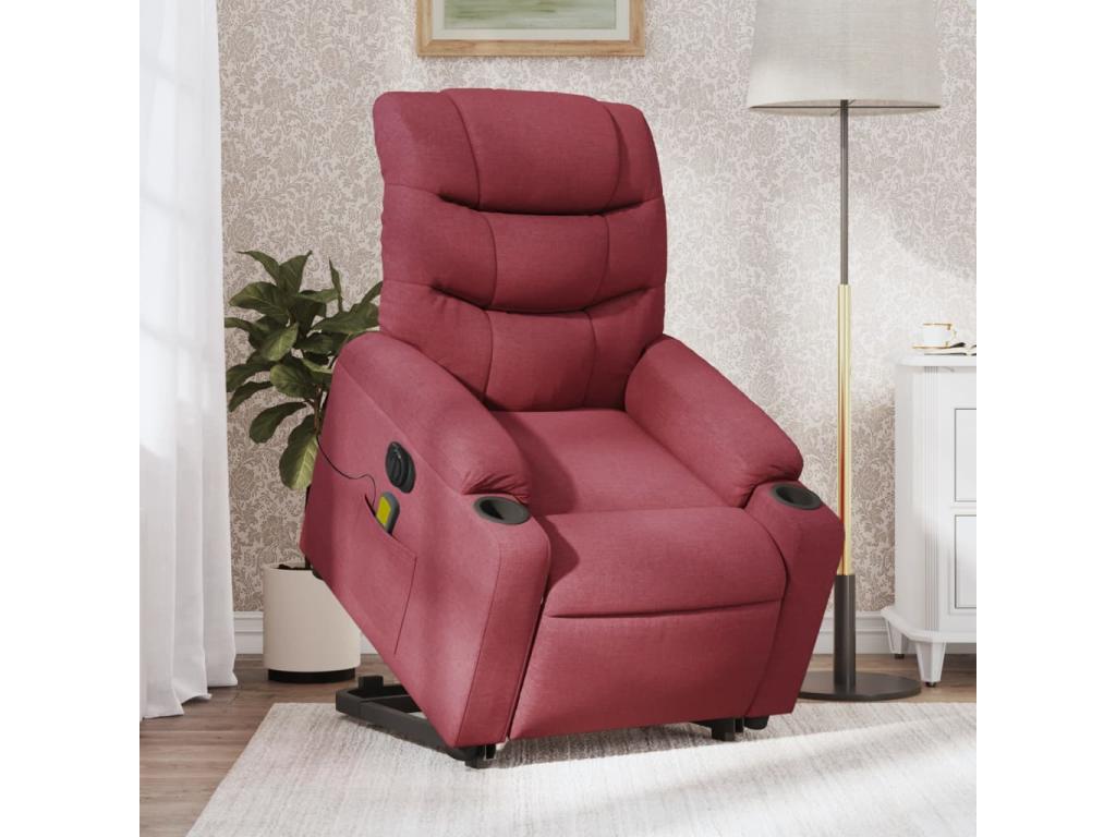 Red Fabric Accent Chair