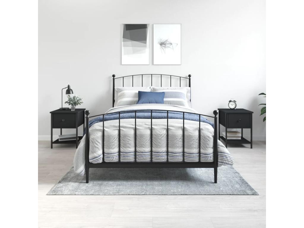 Black Engineered Wood Home Furniture, 34 x 35.5 x 45 cm