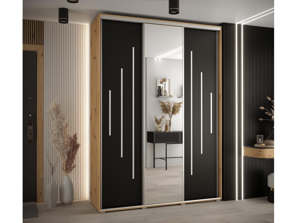 Black Wardrobe, 190 x 45 x 235.2 cm