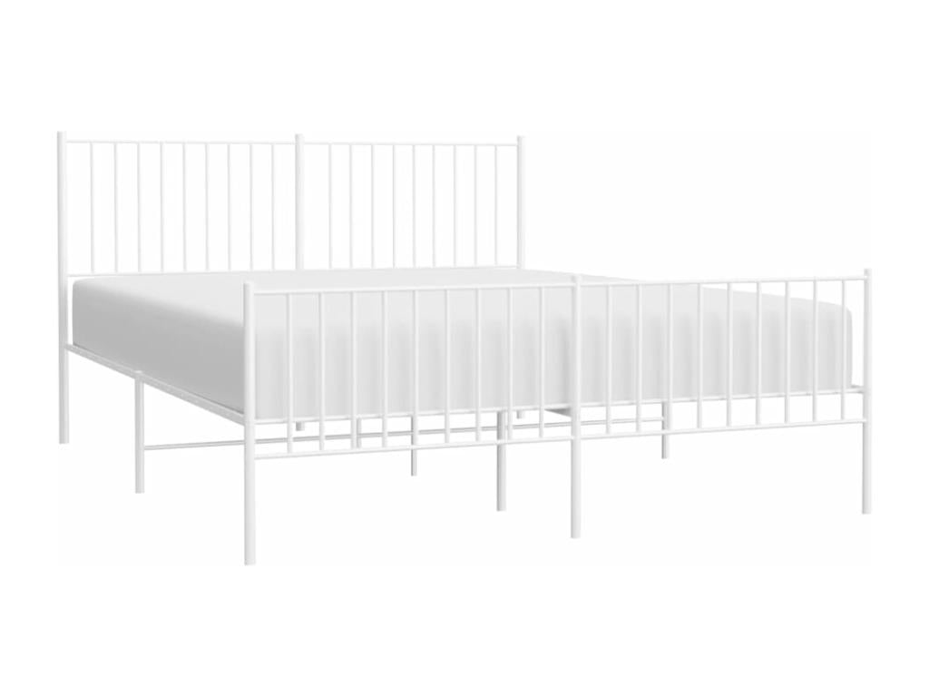 White Metal Bed Frame, 160 x 200 cm - dlz1766581003725