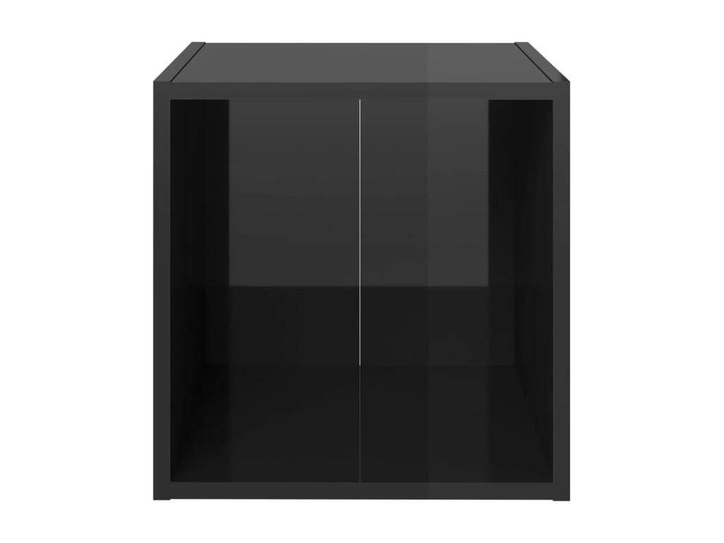 Black Engineered Wood Home Furniture, 37 x 35 x 37 cm