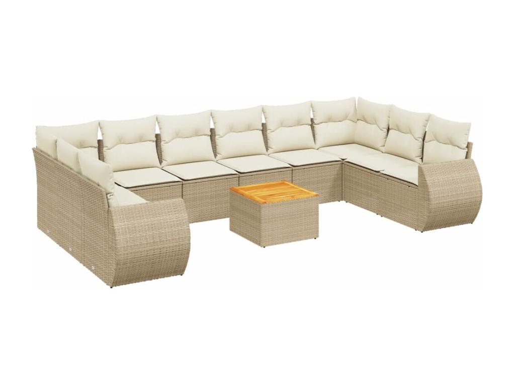 Beige Woven Resin Wicker Outdoor Furniture Set - dlz1766580691236
