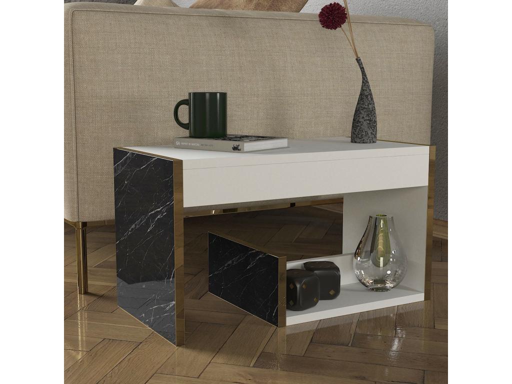 Black Side Table, 29.5 x 60 x 35 cm