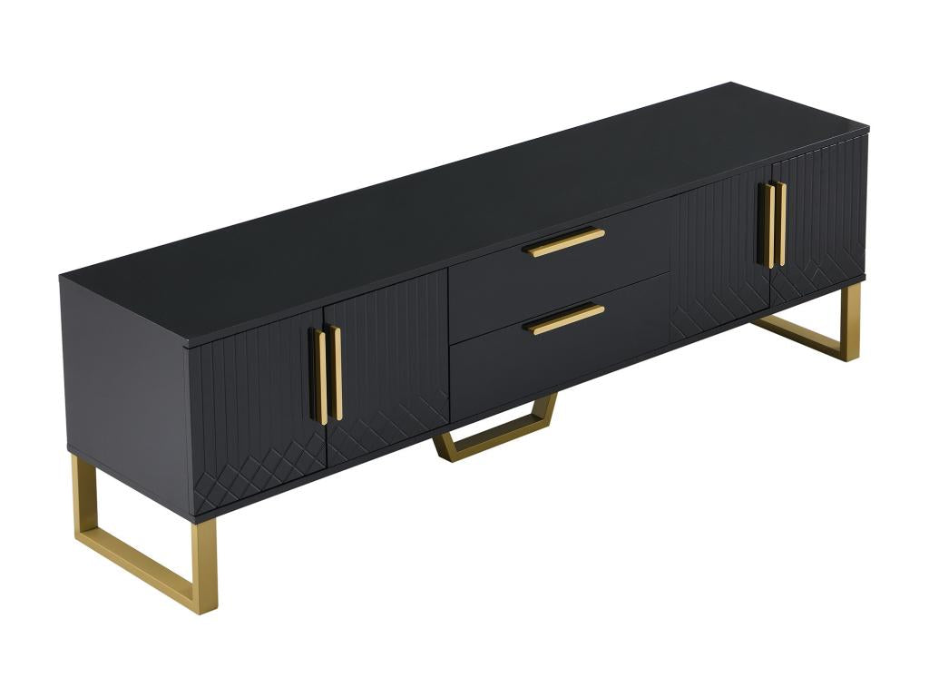 Black TV Stand, 170 x 40 x 53 cm