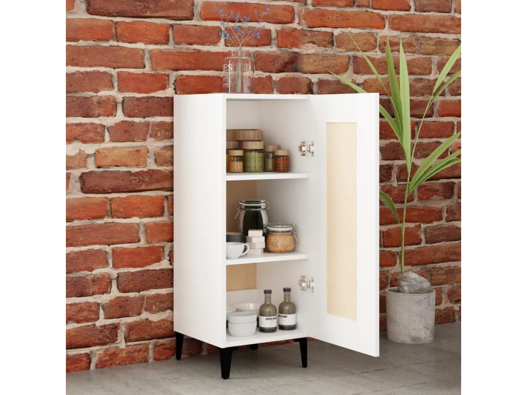 White Engineered Wood Sideboard, 34.5 x 34 x 90 cm