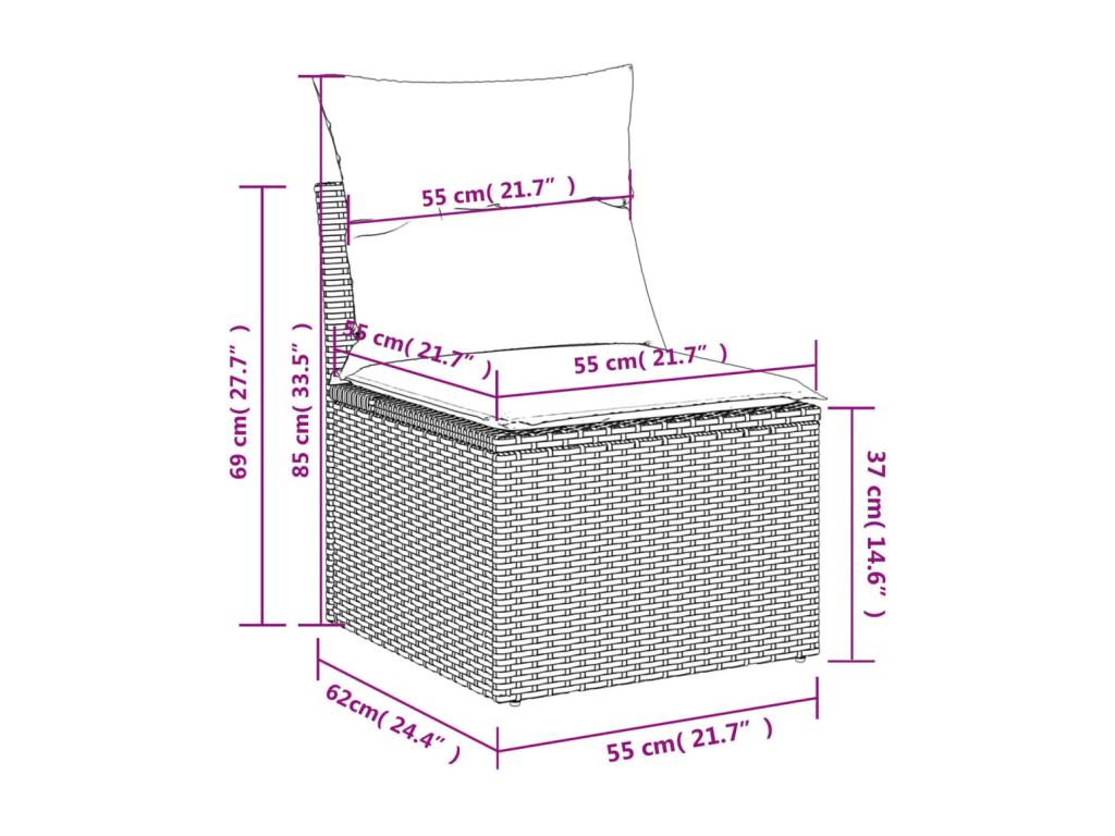 Beige Woven Resin Wicker Outdoor Furniture Set - dlz1766580883064