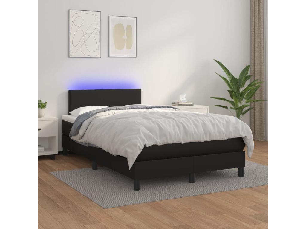 Black Faux Leather Mattress, 120 x 190 cm