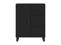 Black Engineered Wood Sideboard, 69.5 x 34 x 90 cm