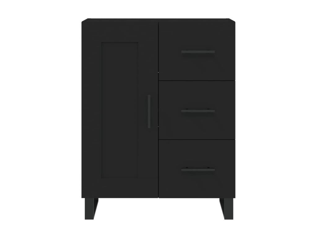 Black Engineered Wood Sideboard, 69.5 x 34 x 90 cm