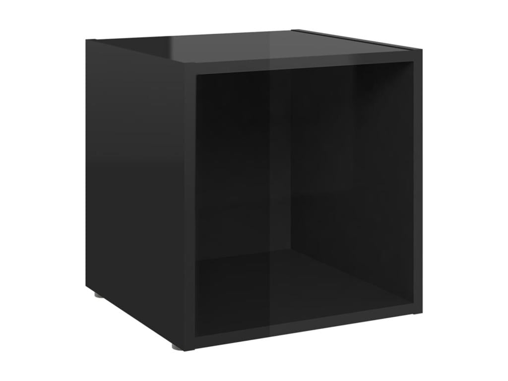 Black Engineered Wood Home Furniture, 37 x 35 x 37 cm