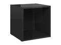 Black Engineered Wood Home Furniture, 37 x 35 x 37 cm