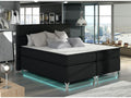 Black Fabric Bed, 160 x 200 cm