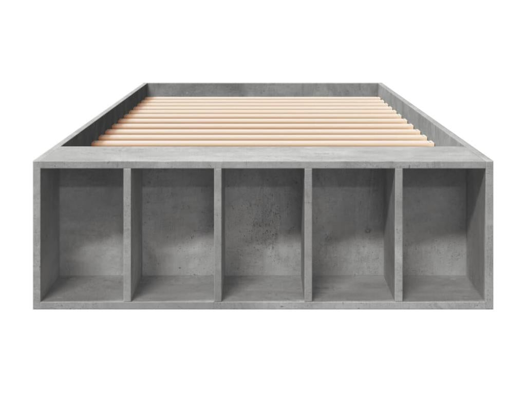 Gray Engineered Wood Bed Frame, 90 x 190 cm