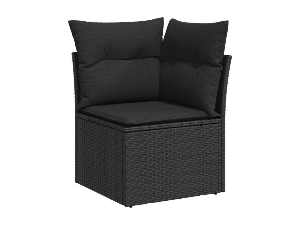 Black Woven Resin Wicker Outdoor Furniture Set - dlz1766580806070
