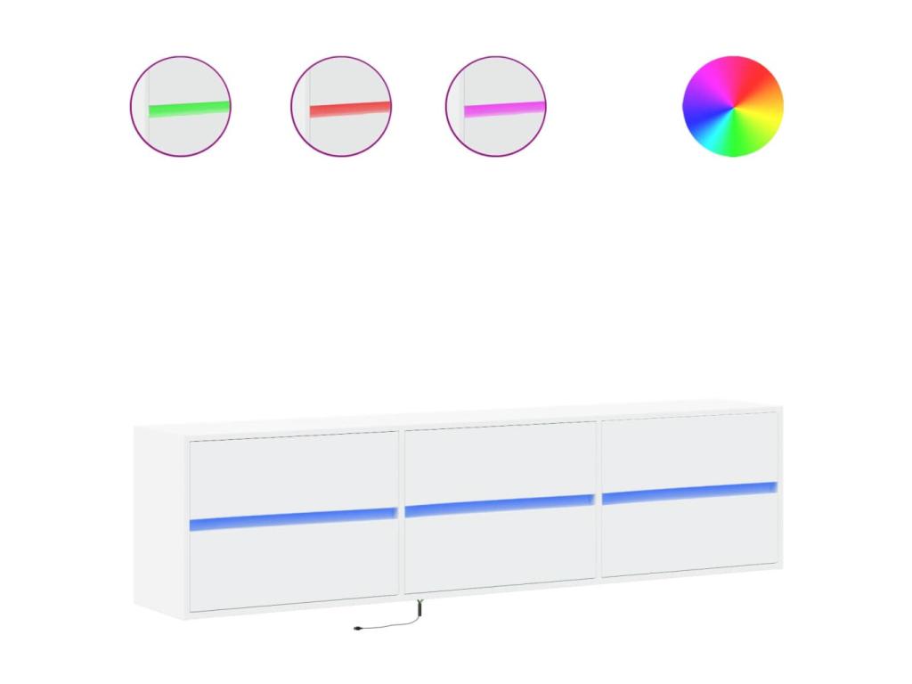 White TV Stand, 180 x 31 x 45 cm