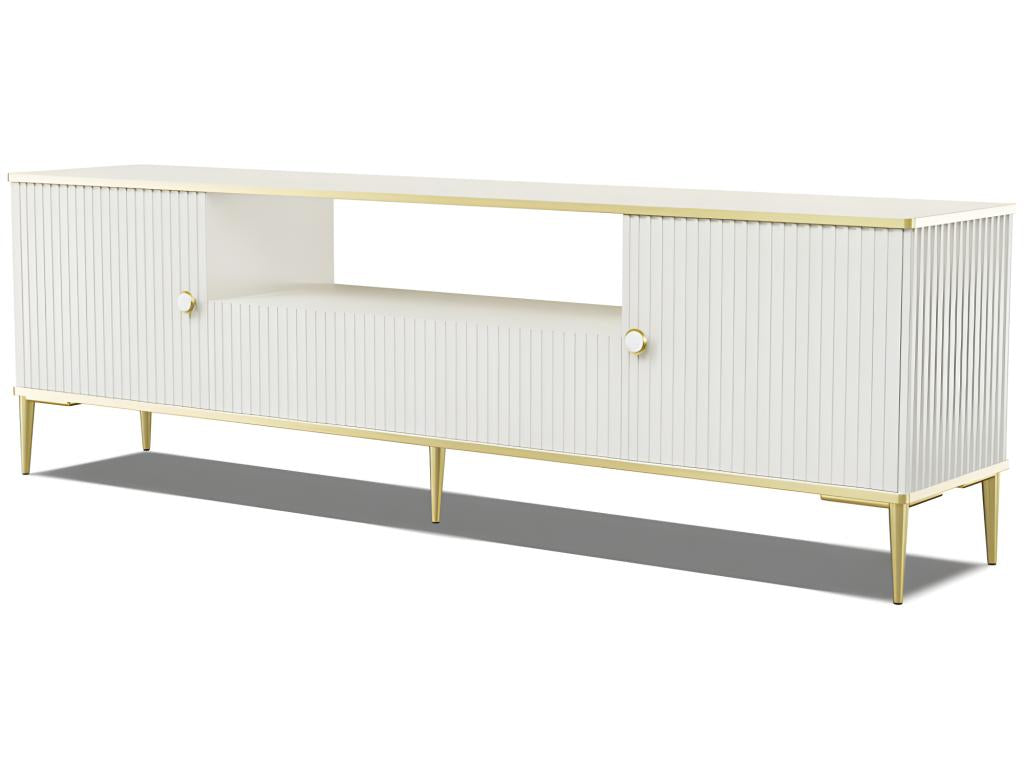 White TV Stand, 180 x 55 x 35 cm