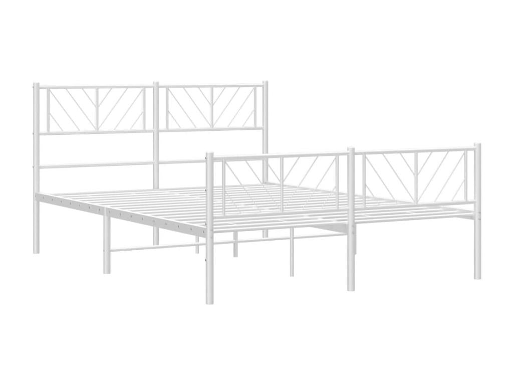 White Metal Bed Frame, 160 x 200 cm