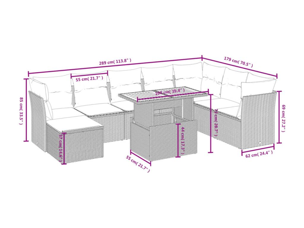 Black Woven Resin Wicker Outdoor Furniture Set - dlz1766580808610