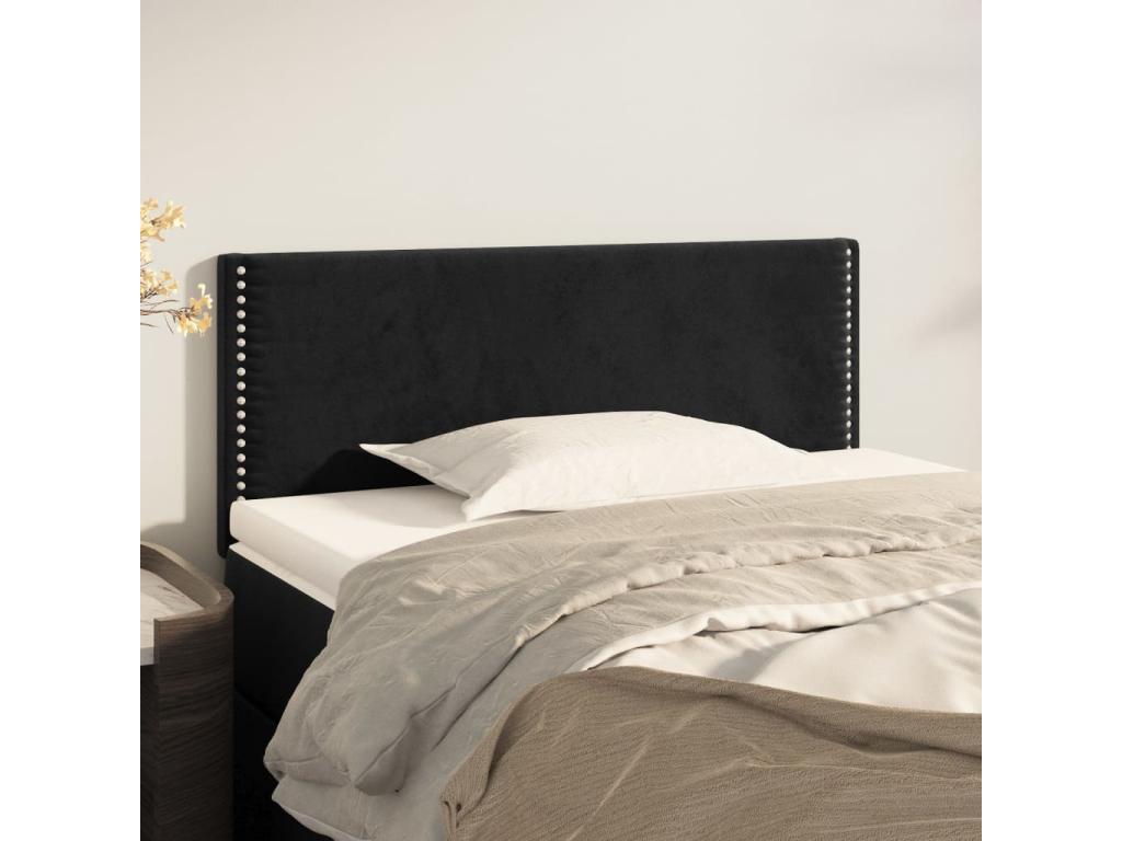 Black Velvet Bed, 100 x 5 x 78 cm