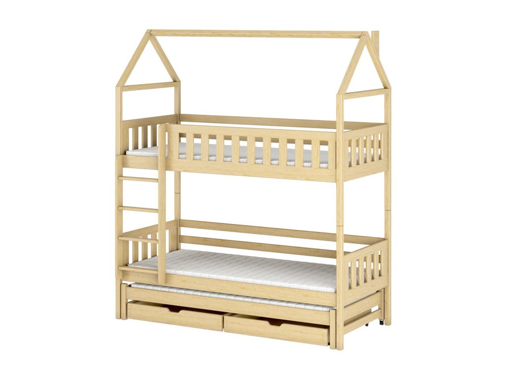 Beige Bed, 80 x 190 cm