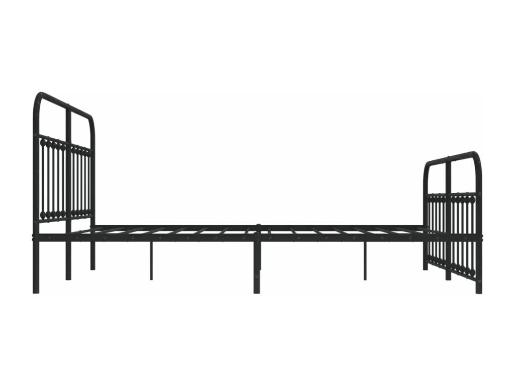 Black Metal Bed Frame, 183 x 213 cm