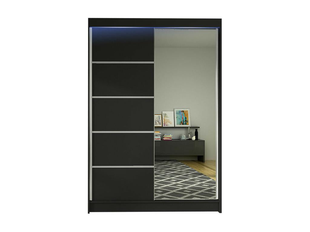 Black Wardrobe, 200 x 120 x 58 cm