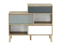 Beige Fabric Dresser