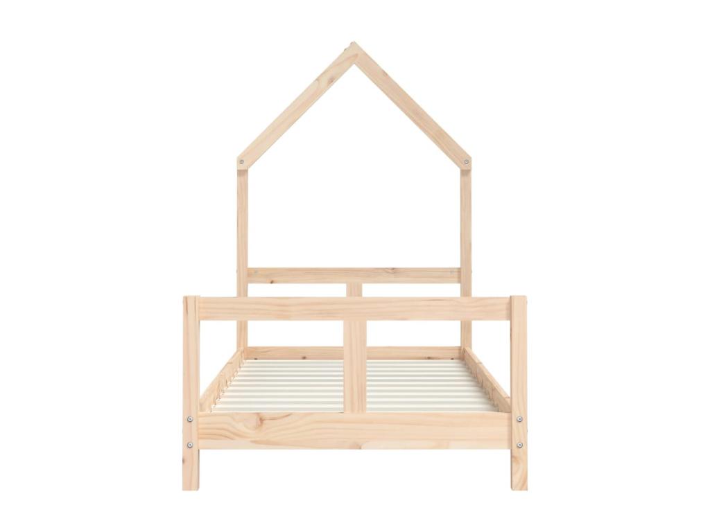 Natural Pine Wood Bed Frame, 80 x 160 cm