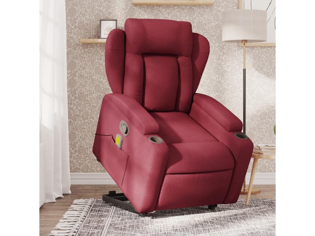 Red Fabric Accent Chair - dlz1766580760339