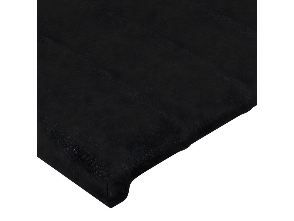 Black Fabric Bed, 72 x 5 x 78 cm