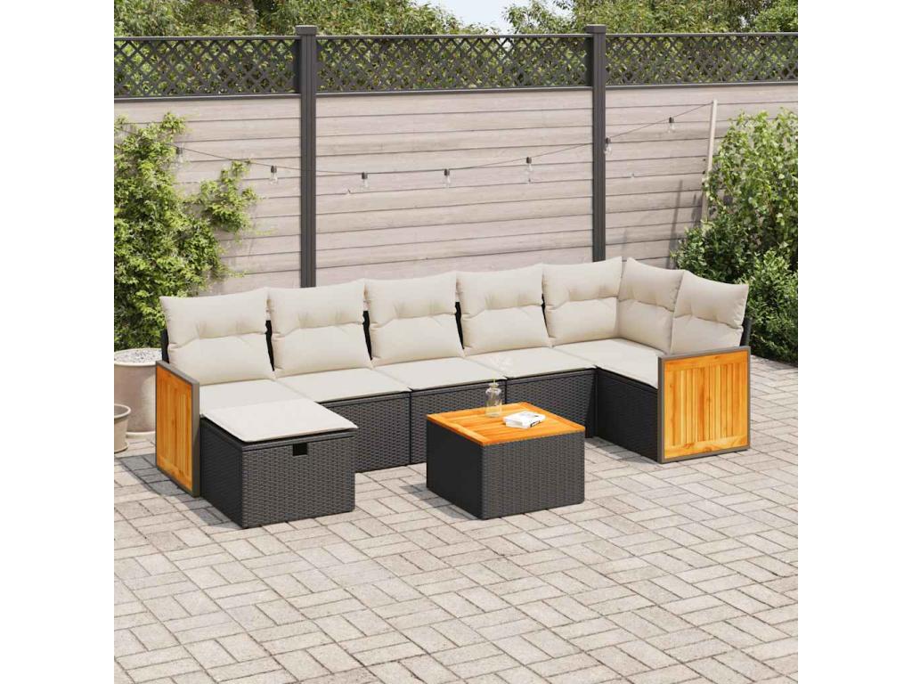 Black Woven Resin Wicker Outdoor Furniture Set - dlz1766580791670
