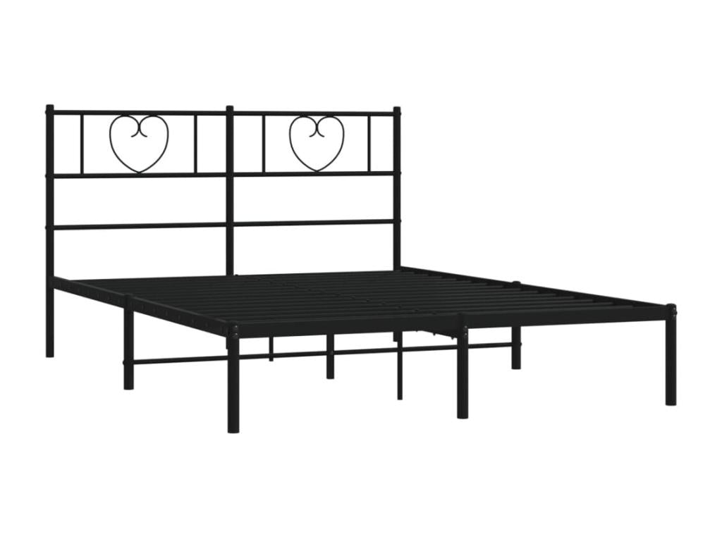 Black Metal Bed Frame, 150 x 200 cm