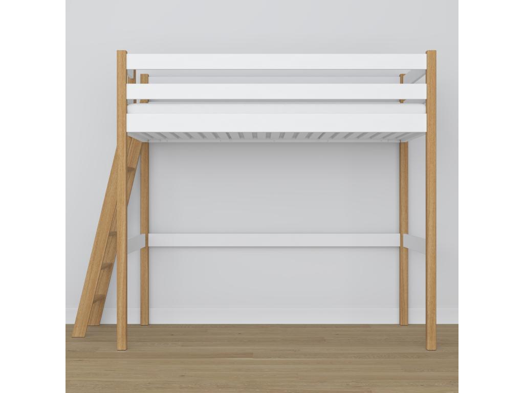White Oak Wood Bed, 100 x 190 cm