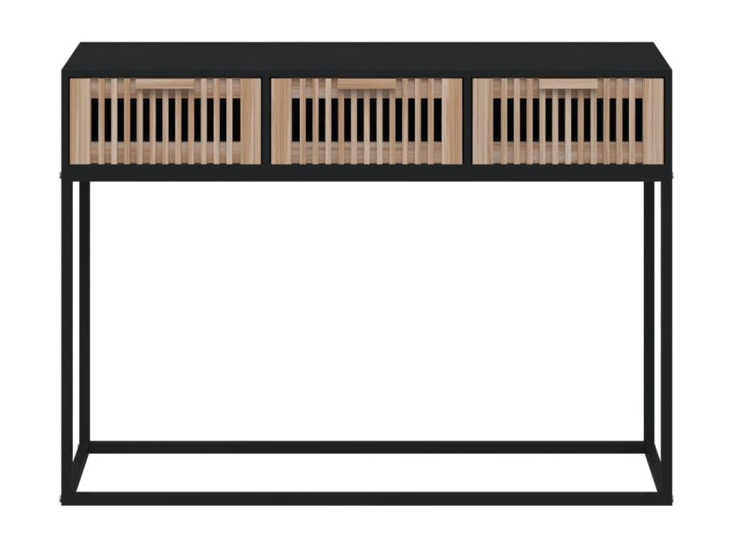 Black Engineered Wood Table, 105 x 30 x 75 cm