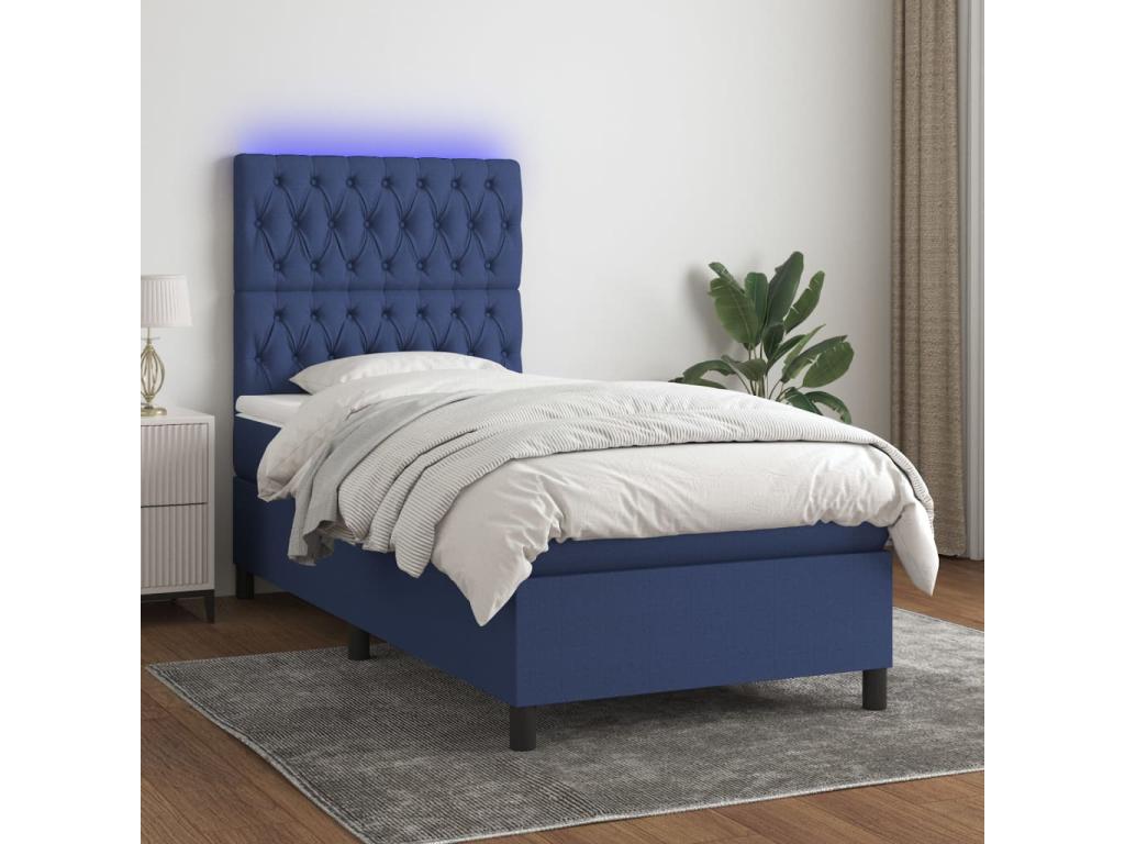 Blue Fabric Mattress, 90 x 190 cm