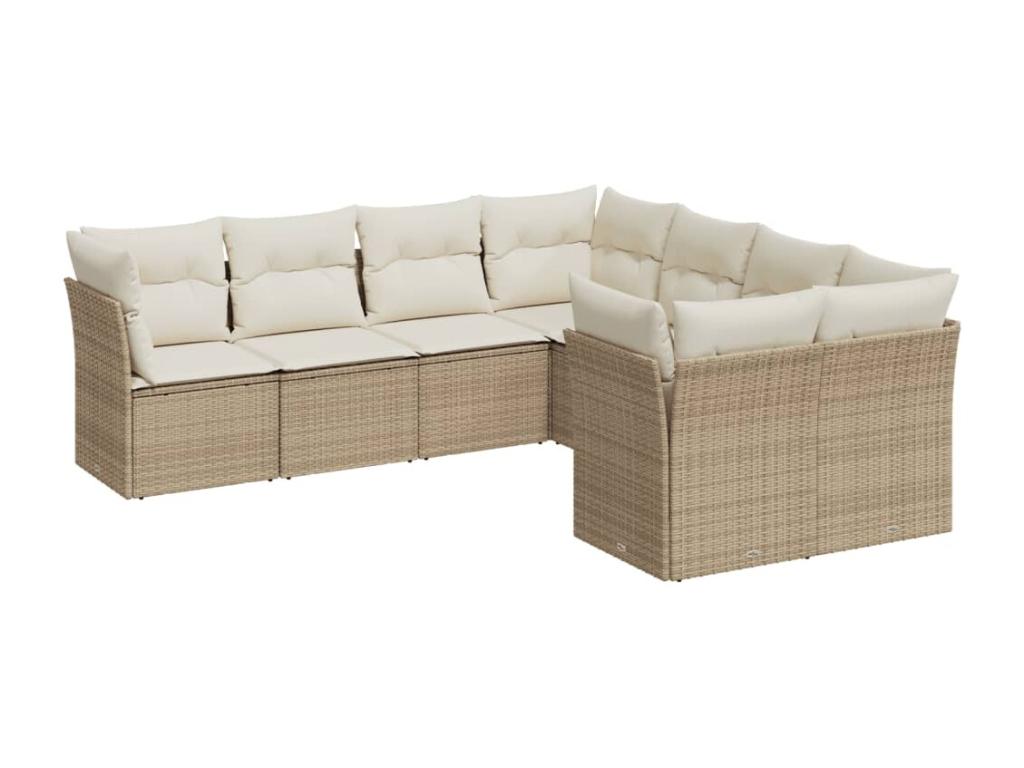 Beige Woven Resin Wicker Outdoor Furniture Set - dlz1766580840433