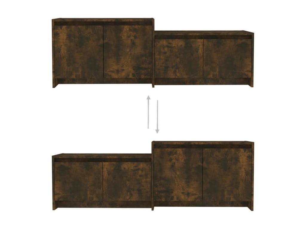 Brown Engineered Wood TV Stand, 146.5 x 35 x 50 cm