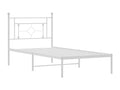 White Metal Bed Frame, 100 x 190 cm