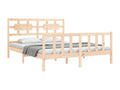 Brown Solid Wood Bed Frame