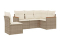 Beige Woven Resin Wicker Outdoor Furniture Set - dlz1766580896105