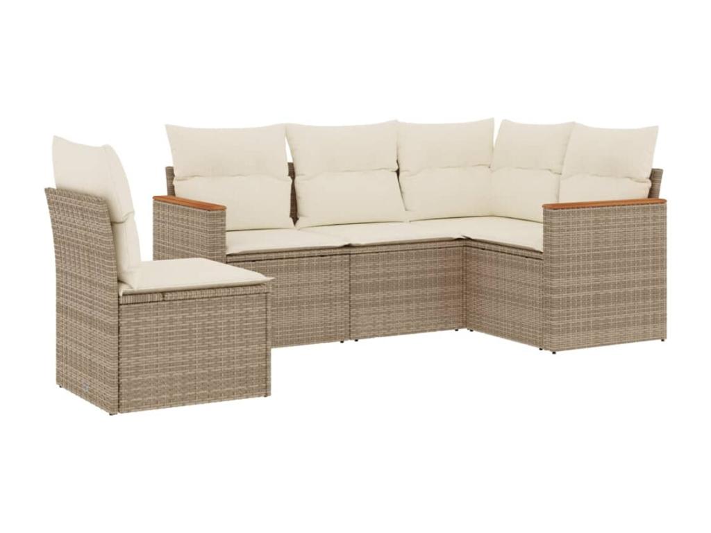 Beige Woven Resin Wicker Outdoor Furniture Set - dlz1766580896105
