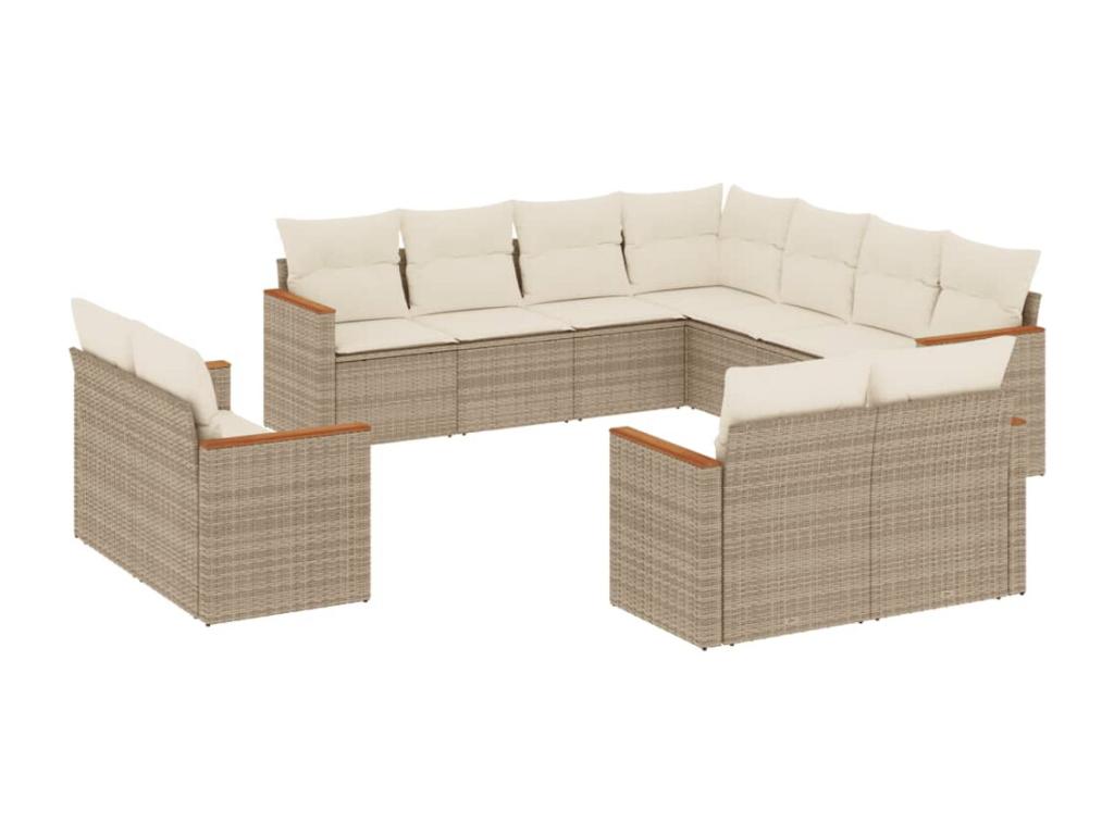 Beige Woven Resin Wicker Outdoor Furniture Set - dlz1766580883064