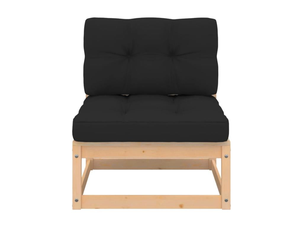 Anthracite Pine Wood Outdoor Furniture Set