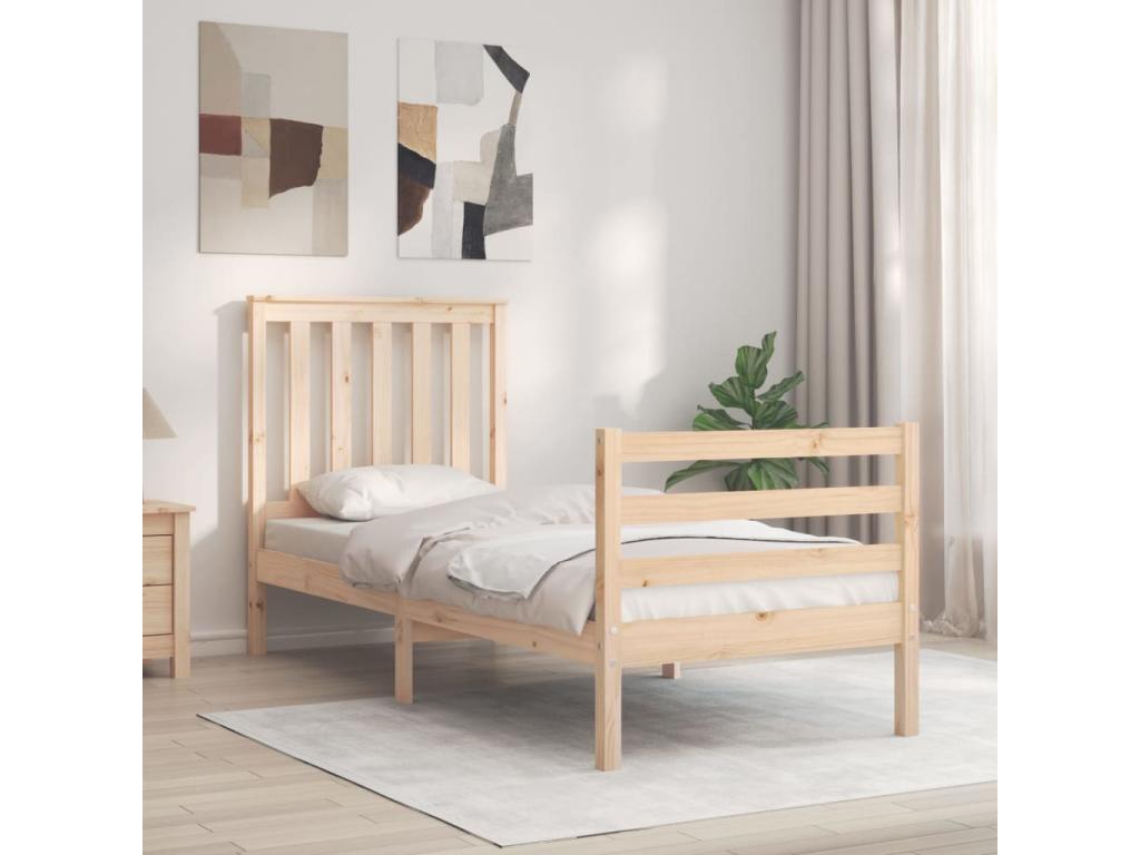 Natural Solid Wood Bed Frame